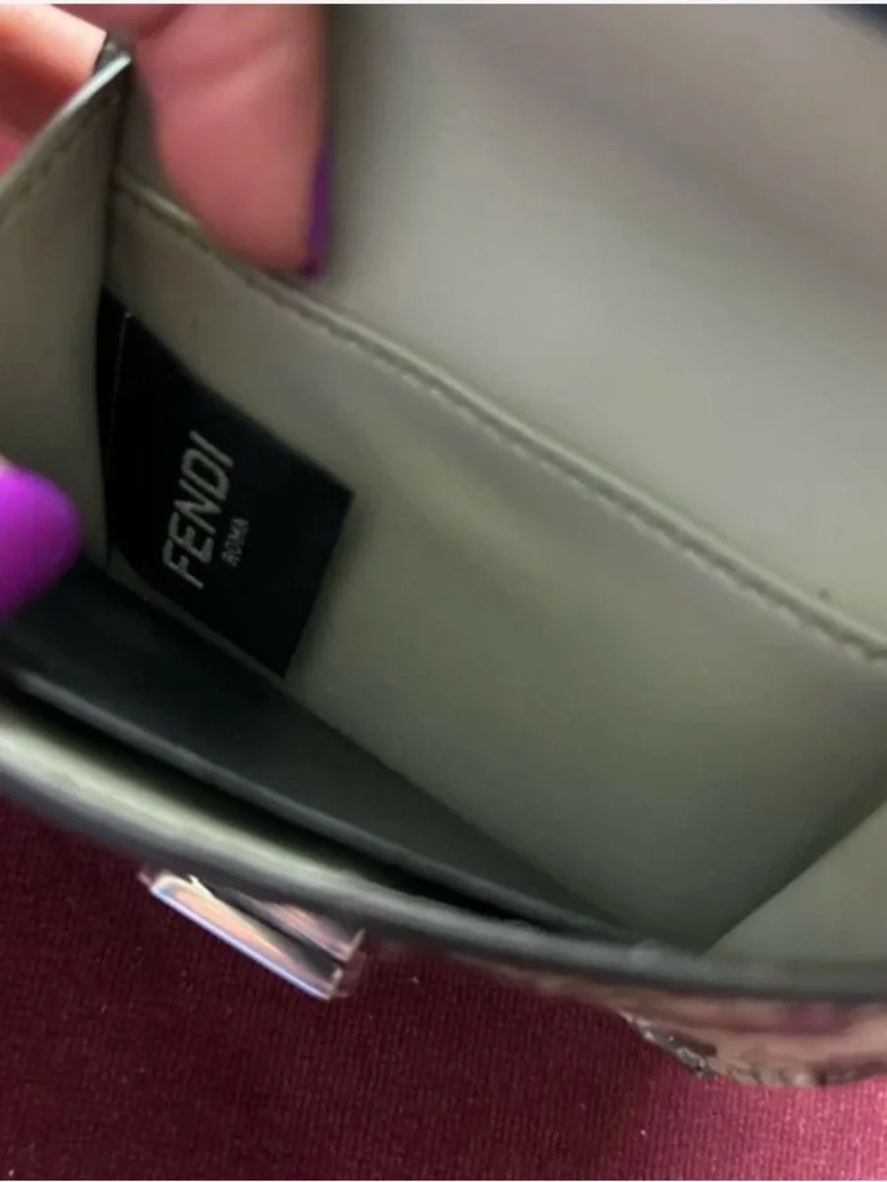 Fendi Peekaboo Mini Snakeskin Wallet BNIB
